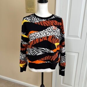 Puma Black and White Sweatshirt Bold Animal Print